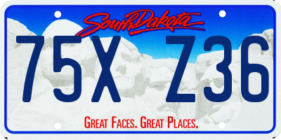SD license plate 75XZ36