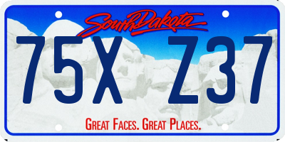 SD license plate 75XZ37