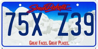 SD license plate 75XZ39