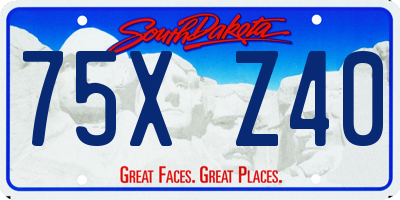 SD license plate 75XZ40
