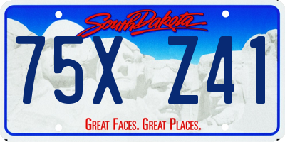 SD license plate 75XZ41