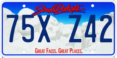SD license plate 75XZ42