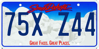 SD license plate 75XZ44