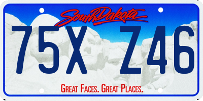 SD license plate 75XZ46