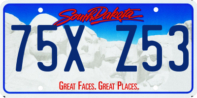 SD license plate 75XZ53