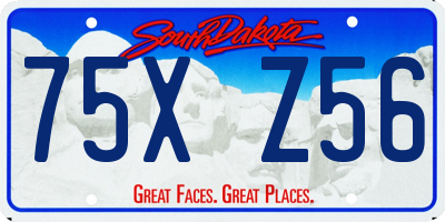 SD license plate 75XZ56