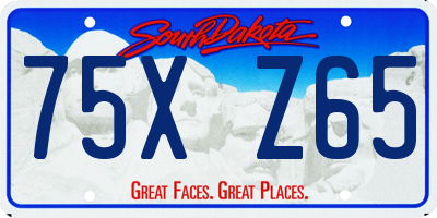 SD license plate 75XZ65