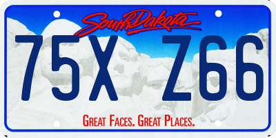SD license plate 75XZ66