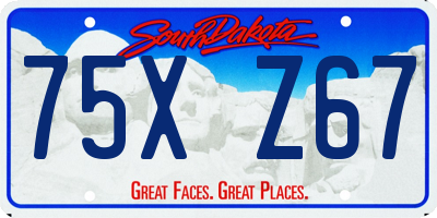 SD license plate 75XZ67