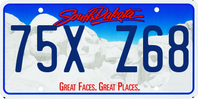 SD license plate 75XZ68