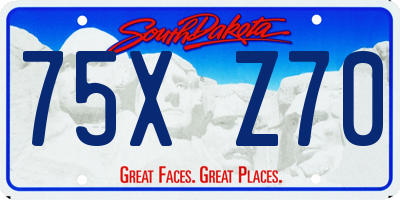 SD license plate 75XZ70