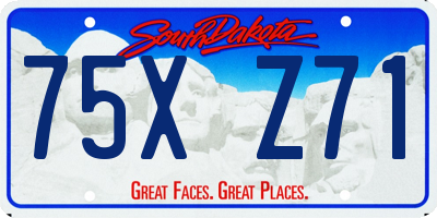 SD license plate 75XZ71