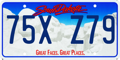 SD license plate 75XZ79