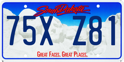 SD license plate 75XZ81