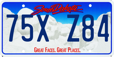 SD license plate 75XZ84