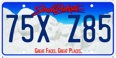 SD license plate 75XZ85