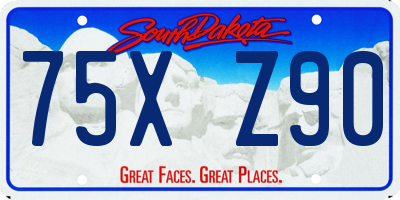 SD license plate 75XZ90