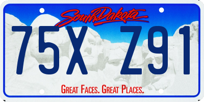 SD license plate 75XZ91