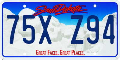 SD license plate 75XZ94