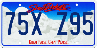 SD license plate 75XZ95