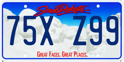 SD license plate 75XZ99