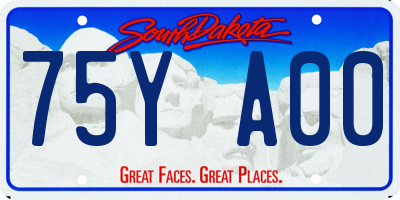 SD license plate 75YA00