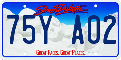 SD license plate 75YA02