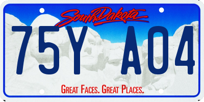SD license plate 75YA04