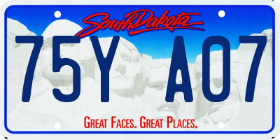 SD license plate 75YA07