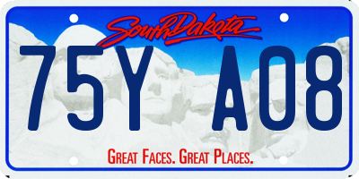 SD license plate 75YA08
