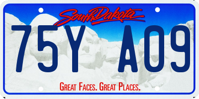 SD license plate 75YA09