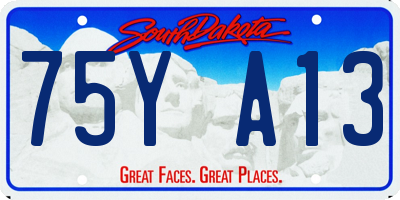 SD license plate 75YA13