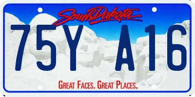 SD license plate 75YA16