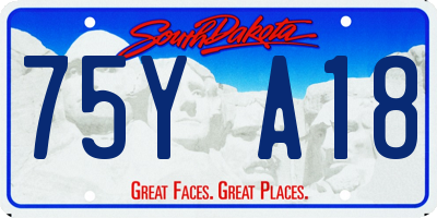 SD license plate 75YA18