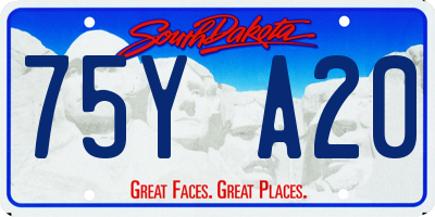 SD license plate 75YA20