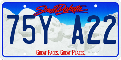 SD license plate 75YA22