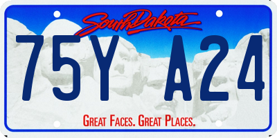 SD license plate 75YA24