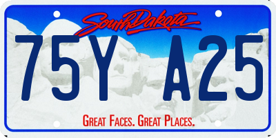 SD license plate 75YA25