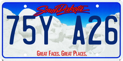 SD license plate 75YA26