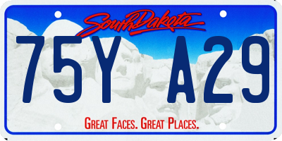 SD license plate 75YA29