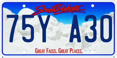 SD license plate 75YA30
