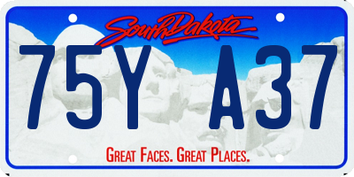 SD license plate 75YA37