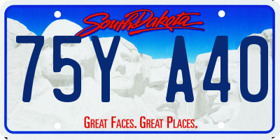 SD license plate 75YA40