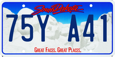 SD license plate 75YA41