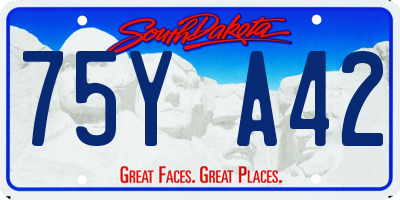 SD license plate 75YA42