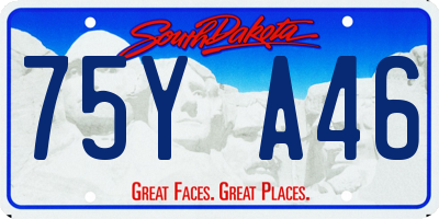 SD license plate 75YA46