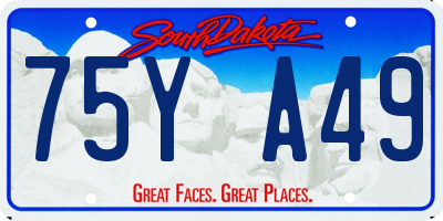SD license plate 75YA49