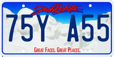 SD license plate 75YA55