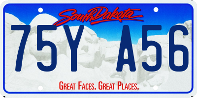SD license plate 75YA56
