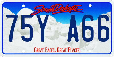 SD license plate 75YA66